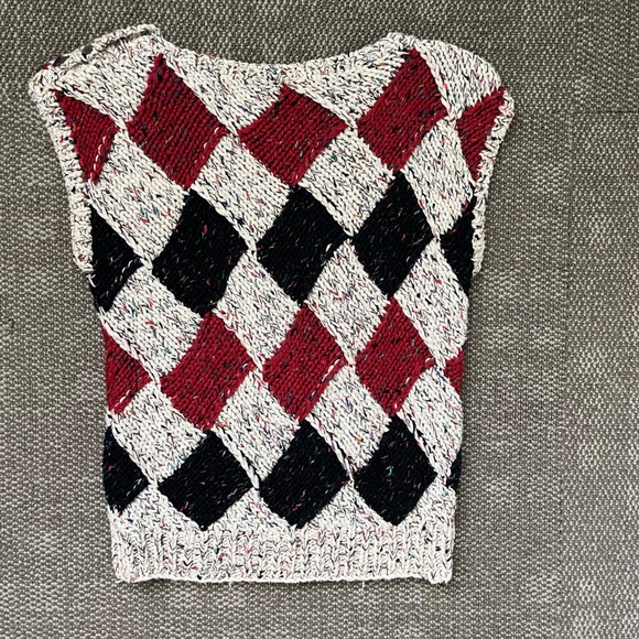 Vintage Chunky Knitted Sweater Vest - Picture 2 of 4